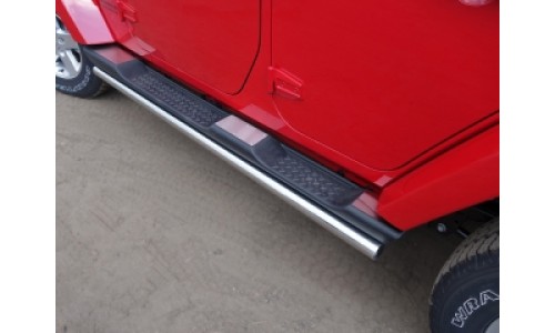 Накладки на пластиковые пороги (шлифованные) код JEEPWRAN5D3614-28 / JEEPWRAN3D3614-28 на Jeep Wrangler 3D/5D (3,6) (20106-2018) 